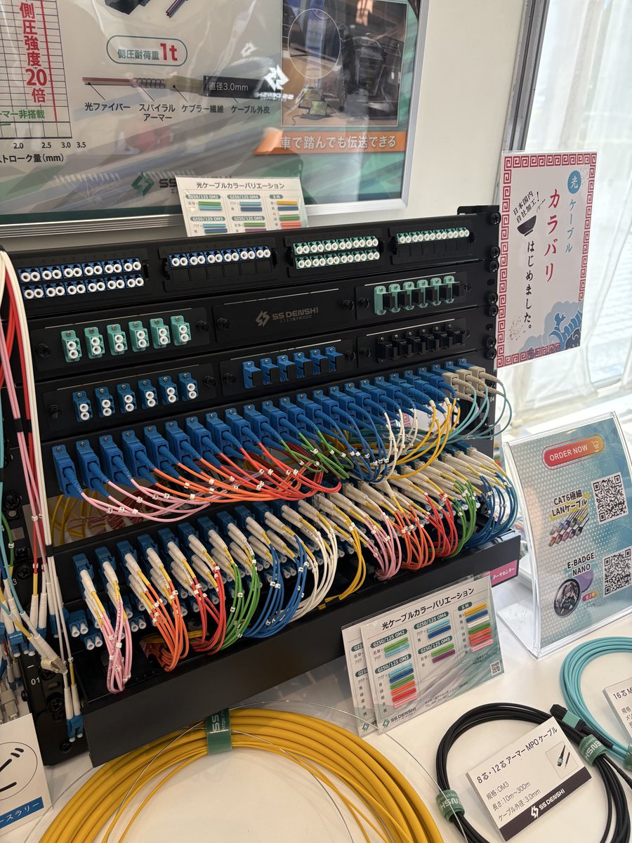 satsuki2200's tweet photo. 短くてカラフルなケーブルたちが展示されてた！
Amazonで買えるらしい👀 https://t.co/aRyIrR4RKU