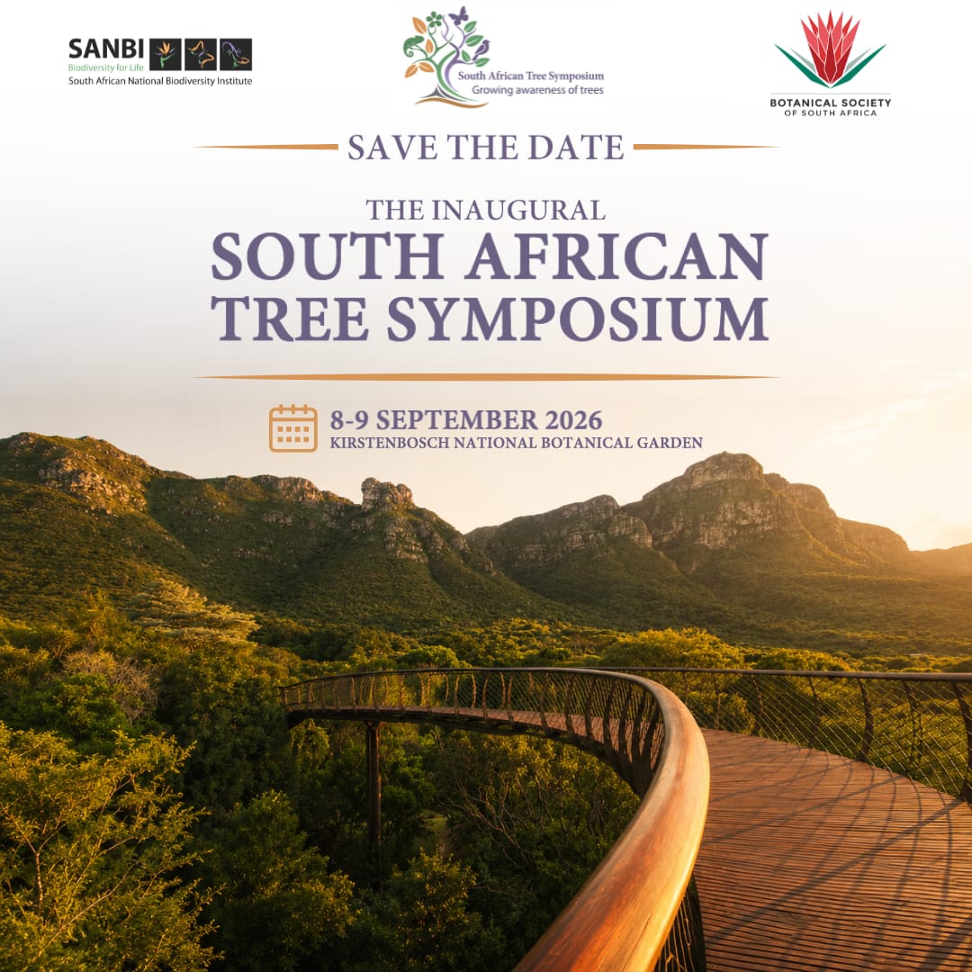 BotSocSA's tweet photo. 🌳 Save the date!

SANBI and BOT SOC are pleased to announce the inaugural South African Tree Symposium, taking place 8–9 September 2026 at Kirstenbosch National Botanical Garden.

Speakers and ticket details coming soon.

#SATS #SANBI #BotSocSA #Tree https://t.co/691R9sPI8K