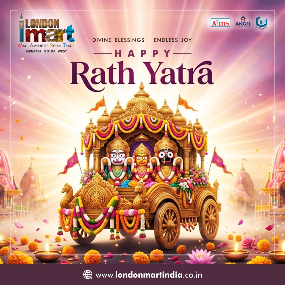mart_london's tweet photo. May Lord Jagannath's divine journey guide you to a future filled with happiness, prosperity, and a place you can proudly call home. Wishing you a blessed Happy Rath Yatra!
#HappyRathYatra #RathYatra #JagannathRathYatra #RathYatra2026 #LondonMart #Preleasedshops #commercial #noida https://t.co/dtLH4QudOj