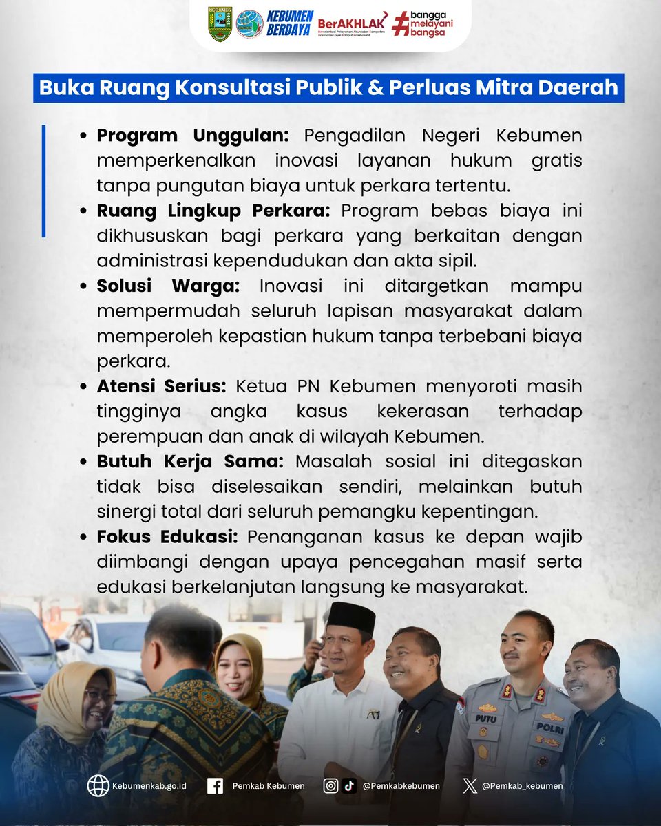 pemkab_kebumen's tweet photo. Bupati Kebumen Lilis Nuryani bersama Wakil Bupati Zaeni Miftah menghadiri Coffee Morning bersama Forkopimda yang digelar Pengadilan Negeri Kebumen. 
#pemkabkebumen #kebumen #forkopimda #sinergibersama #pelayananpublik https://t.co/KdkNDbnC1M