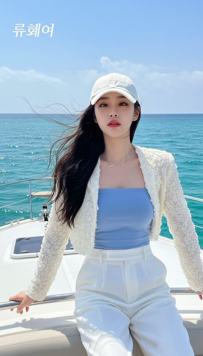 AI 生图提示词:Create a premium 9:16 ultra-realistic luxury yacht portrait of an adult East Asi