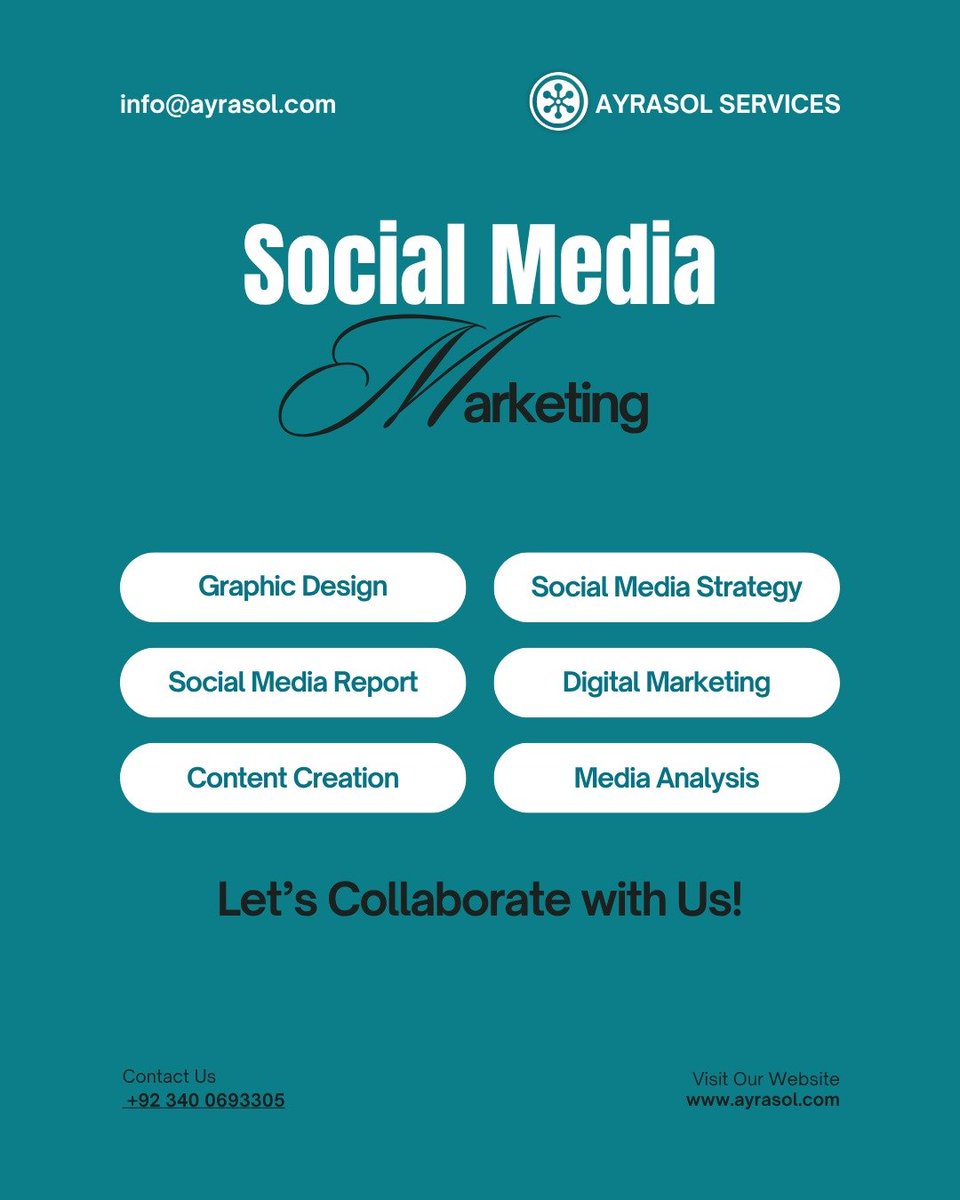 AyrasolServices's tweet photo. 🚀 Ready to take your brand to the next level?
✨ Let's build your online presence together!📩 DM us today or visit 
https://t.co/FhZHuwCejX⁠  to get started.
#AyrasolServices #SocialMediaMarketing #DigitalMarketing #ContentCreation #GraphicDesign https://t.co/ZH6HIJSTHx