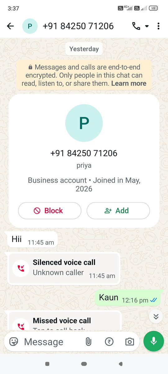 rahulasari1's tweet photo. @OlyvIndia I am receiving repeated WhatsApp call harassment from 8425071206 regarding my loan. I request immediate verification of this caller's authorization and that all harassment stops immediately. 
Loan ID 79DC16T1
@RBI
@RBIsays
@jagograhakjago 
@nsitharamanoffc
@SGanguly99 https://t.co/YKm5BUTs7l