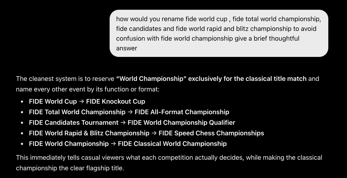 Ra1kshit's tweet photo. who is doing this.

the chess world events need renaming big time. https://t.co/tvdY3CUJXK