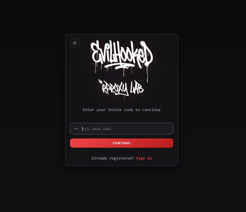 cfs0x's tweet photo. ๐ฃ #EvilHooked & #RProxy LAB โ Registration Open!
We are glad to announce that the EvilHooked web control panel is officially deployed and ready for operation. As part of the current release, private user registration via invitation codes is now active.
https://t.co/uM9darHTJf https://t.co/Nxxb90YCSt