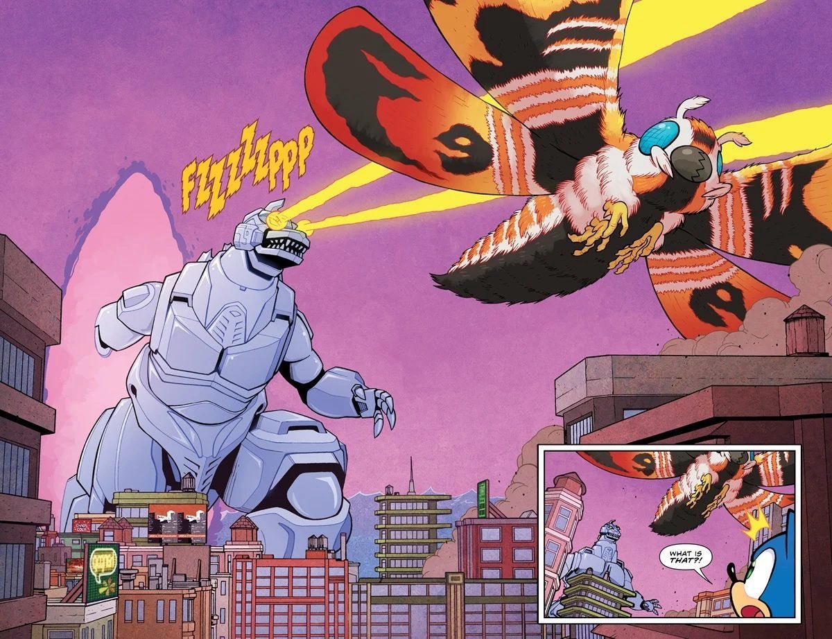 sonicstadium's tweet photo. PSA: Sonic X Godzilla Issue 1 is out and available at your local comic book store and on Amazon's digital storefront. #SonicNews

Preview pages: https://t.co/yuknegfVce