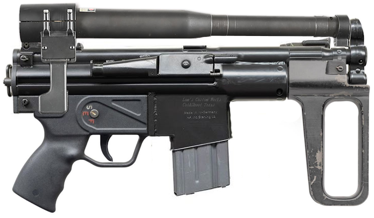 LumMagnum's tweet photo. I wanted to make a laser sight version of my HK G41 PDW 

Lum's Custom Works ''Salamander'' Laser Sighted G41 PDW 5.56mm https://t.co/vKBnpuGcA6