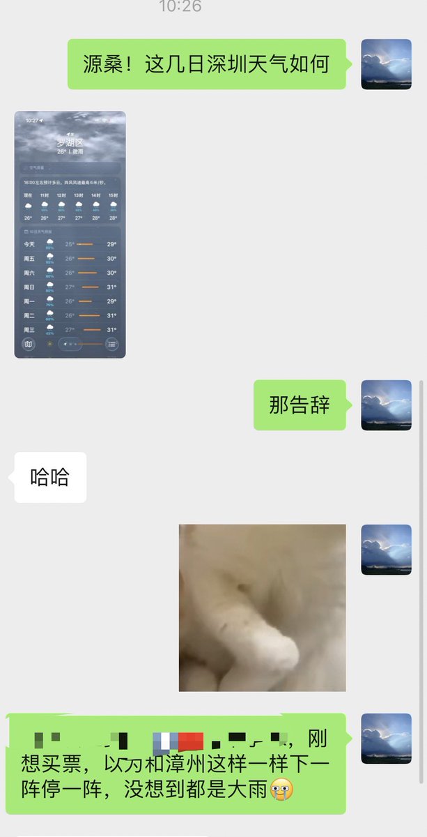 xiaoshen0596's tweet photo. @kk77qwe 对啊！！！为什么老是下雨！！！每次想去深圳的时候都是雨天，晴天的时候老板又不让我请假！！！！！气死 https://t.co/NjcaopjyYd