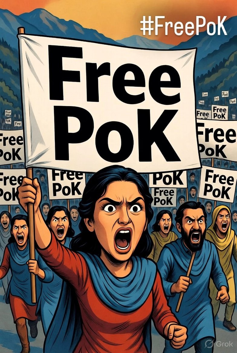 AlzebInd786's tweet photo. Salute to every brave soul in PoK who is marching, striking, and raising their voice despite bullets and bans.
Your fight for rights will not be forgotten.
#FreePoK https://t.co/DUINTENY7Q