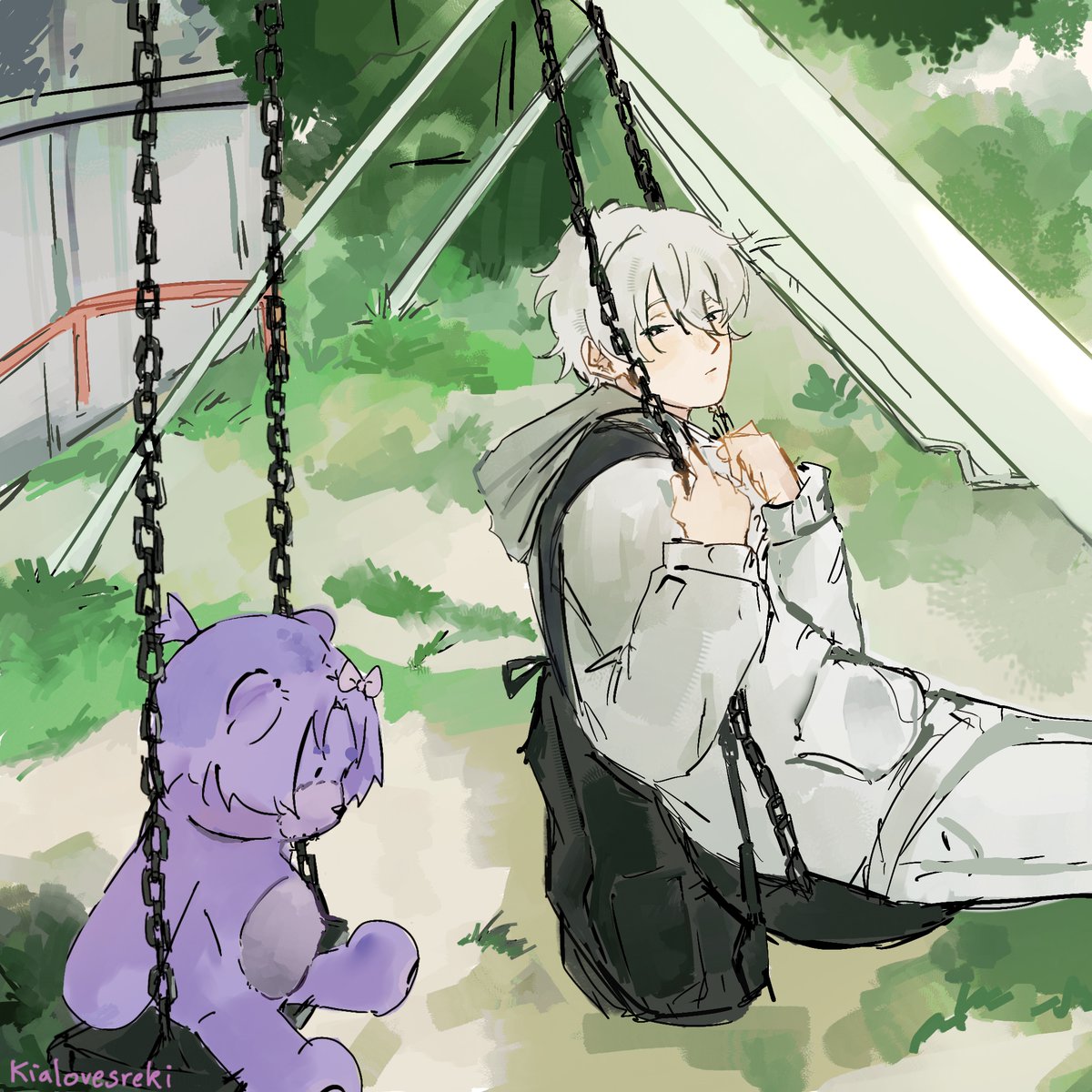 kialovesreki's tweet photo. #nagireo commission!! 💜🤍
#nare https://t.co/h4moluUQvb