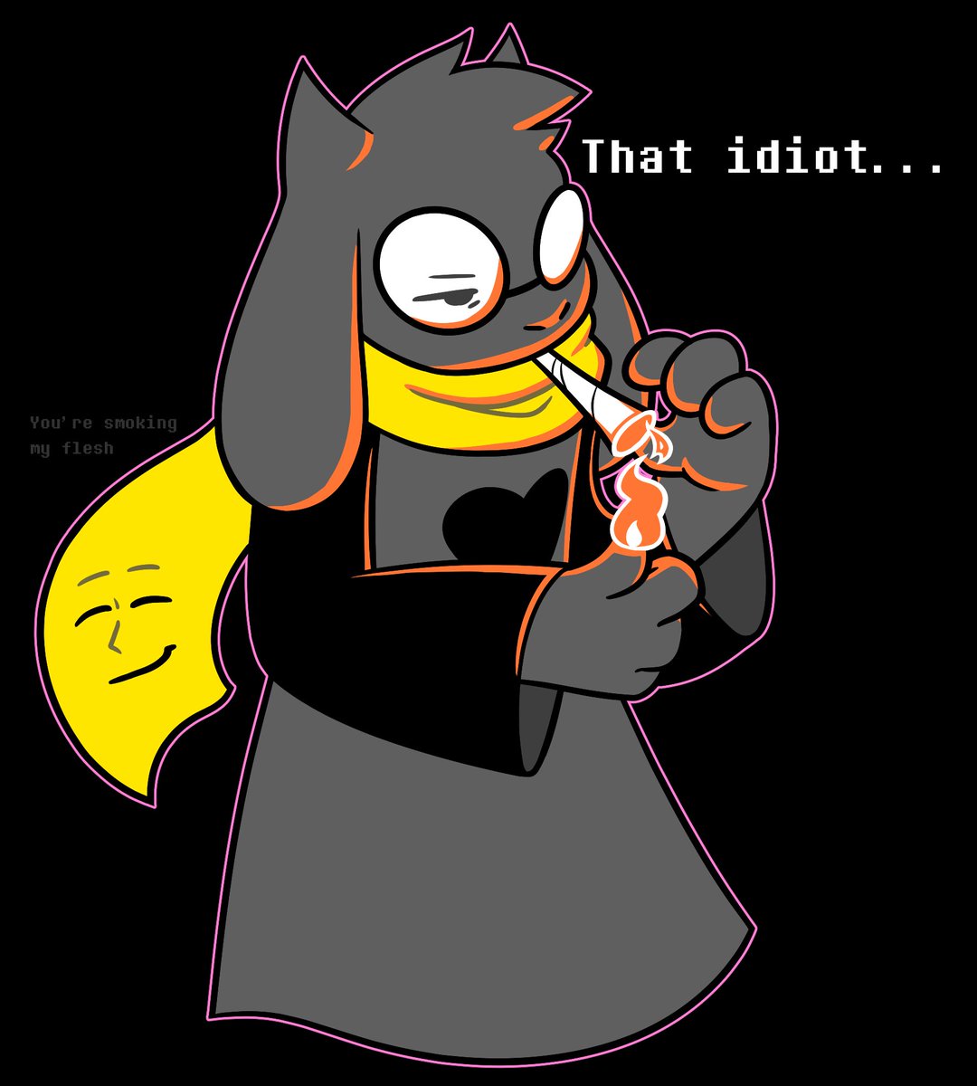 InukoExo's tweet photo. Ralsei lights one up in remembrance of a real one

#deltarune #deltarunechapter5ㅤ https://t.co/X1mM90ne7A