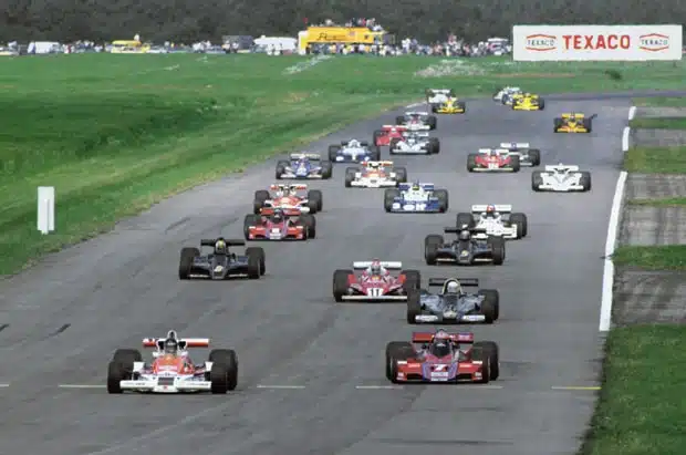 MsportXtra's tweet photo. #F1 #OnThisDay, July 16th 1977. From pole position, James Hunt in the @McLarenF1 won the #BritishGP , held at @SilverstoneUK . Niki Lauda (@ScuderiaFerrari ) finished 2nd, just ahead of Gunnar Nilsson (Lotus), who took 3rd. https://t.co/MQO1frLUFZ #MsportXtra https://t.co/EOdFUds2lp
