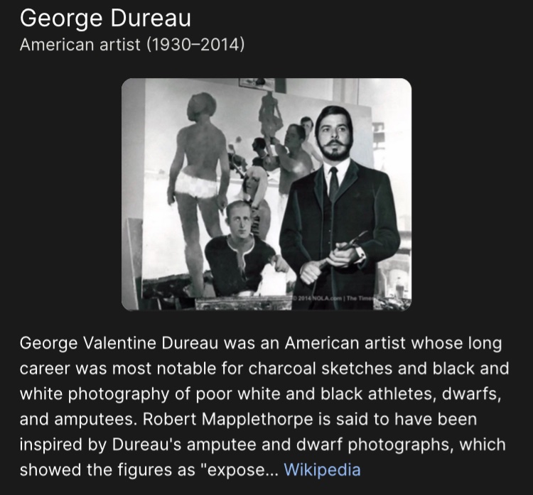 SeaSK's tweet photo. @LaNativePatriot So PRIDEfully pedestrian and vapid vs George Dureau days in New Orleans.  Going through the Kodak boxes of a dead acquaintance of his, found a cache of studio semi-nudes of a double amputee posing on his hands.  Beautiful man … judging by the hair, etc likely a Viet Nam war vet. https://t.co/jZPddGMnrB