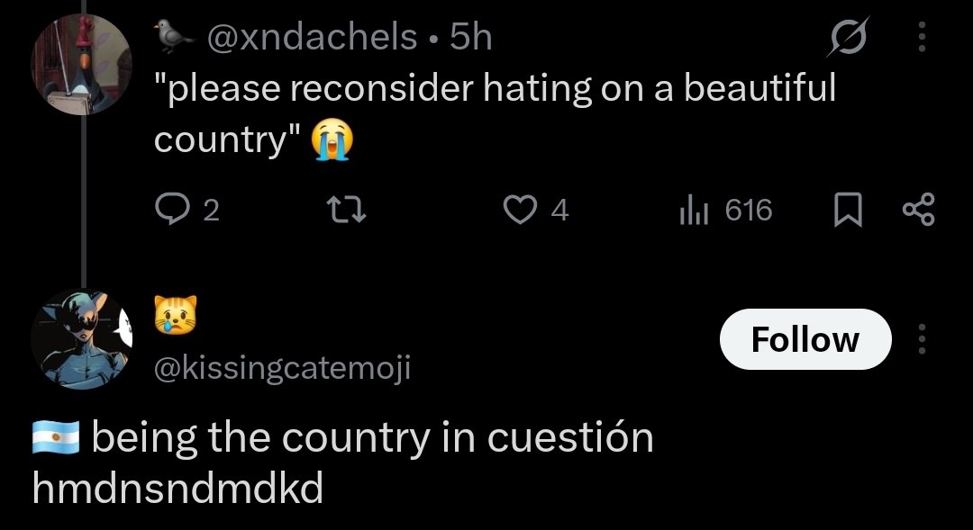 thekukacho's tweet photo. @kissingcatemoji @bearmanjpg Vos y tu amiga son una europeas pelotuditas que en su putisima vida pisaron este pais yno tienen ni puta idea. Encima cagonas, te haces la buenita y mas abajo pones esto. Mogolica https://t.co/AKYNWvnt2O