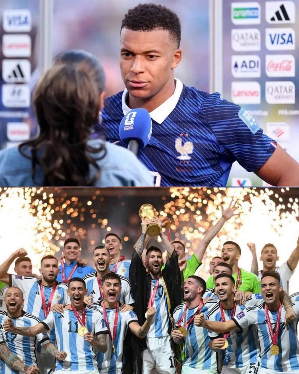 Sport_Buster's tweet photo. 🗣Kylian Mbappé: “Now that we’re out of the tournament, I hope Messi wins his second World Cup. I’m a huge admirer of him. He truly deserves it.” 🇫🇷❤️🇦🇷🐐 https://t.co/ujv4y63h4r
