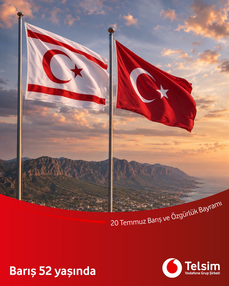 kktctelsim's tweet photo. 20 Temmuz Barış ve Özgürlük Bayramı kutlu olsun. https://t.co/pyVsfJOQUu