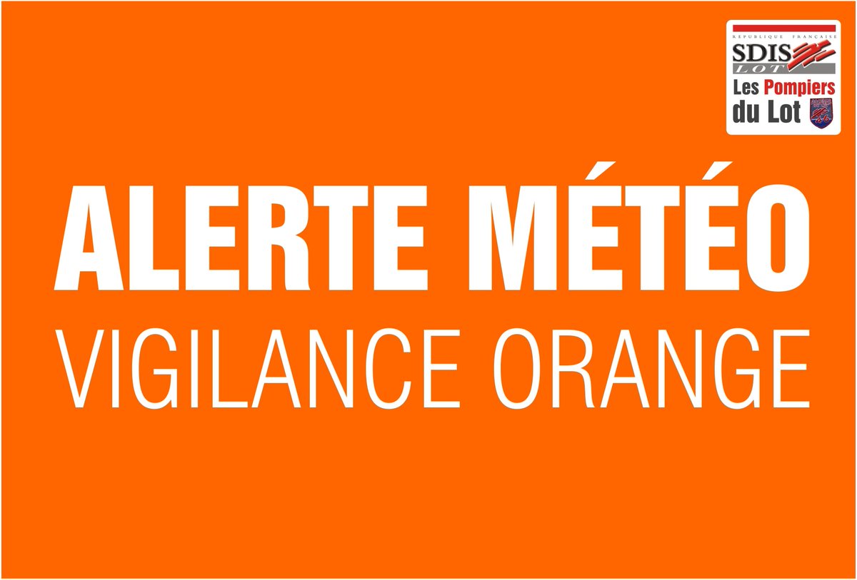 PompiersDuLot's tweet photo. Le #Lot est maintenu par Météo France, ce 16-7-2026, pour la journée, en #vigilanceOrange #Canicule
+ d'infos ici : https://t.co/Lf0w7CteUu
Des conseils de bon sens ici : https://t.co/CS6eXdDgLr 
#Météo46
@Prefet46 https://t.co/N1DvjwI4As