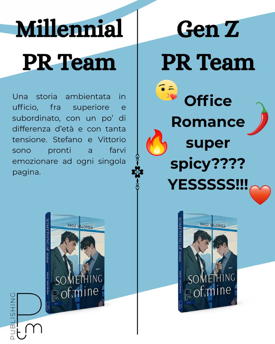 PeonyTMEditore's tweet photo. Millennial vs Gen Z 🥰
Ormai siamo quasi arrivati a fine, che peccato mi stavo abituando! 😂
#peonytmpublishing #blnovel #queerbooks #mmromance #thaibl #thainovel #myride #somethingofmine https://t.co/nUDTj9uJes