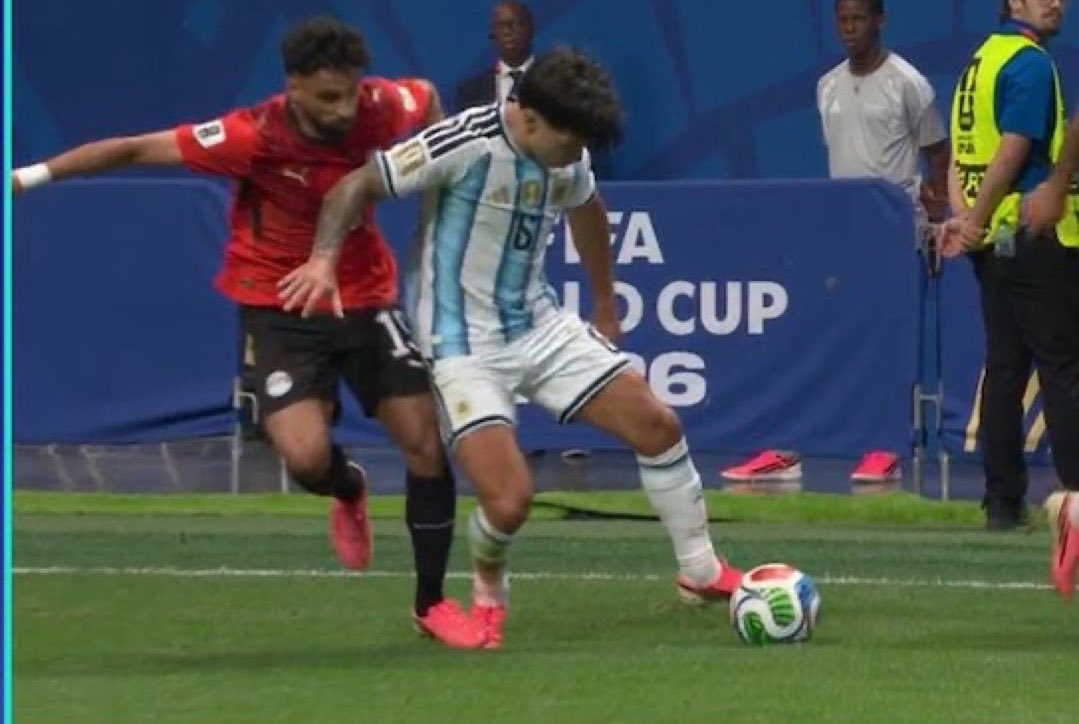 UTDKarra's tweet photo. Left picture: Lisandro Martínez was penalized for this challenge, and the goal was disallowed because it was against Argentina.

Right picture: Messi fouled Spence in a very similar way, and it looked like an even more convincing foul, but the referee didn’t even stop to review the phase of play leading to the goal.

- Till now, there has been no VAR review of that Messi offside.
- No replay of the foul committed by Messi.
- Yes, England played defensively, like any team would, but they got robbed by FIFA because they wanted a Messi vs Yamal final.
