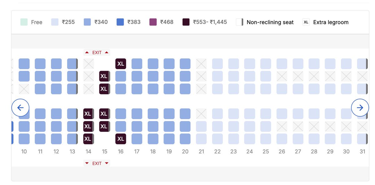 anuragvaish's tweet photo. Booking a flight from mumbai. So many seats but no free seat. So decided to go for classic - cancellation for 1000 and free seat and food .. incidentally notice ln next page that cancellation fee is 2800 .. how the fuck .. @MoCA_GoI @Cleartrip @AirIndiaX #darkpatterns https://t.co/G1VxK0QNfq