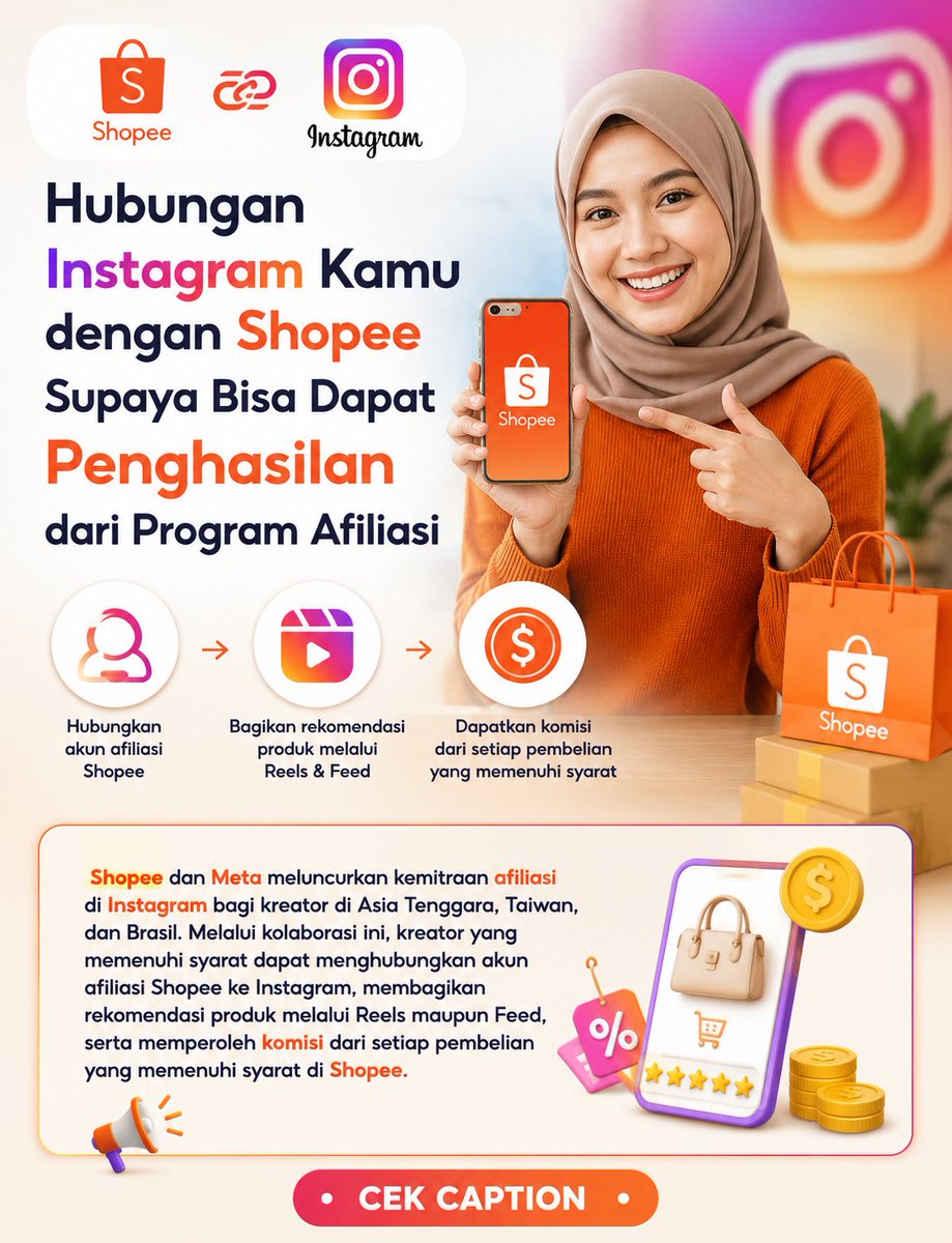 adajuga100's tweet photo. Hubungan Instagram Kamu dengan Shopee Supaya Bisa Dapat Penghasilan dari Program Afiliasi
https://t.co/z52kBcKcC8 
#instagram #shopee #afiliasi #affiliate #onlineshop https://t.co/NQ2HKiPbmz