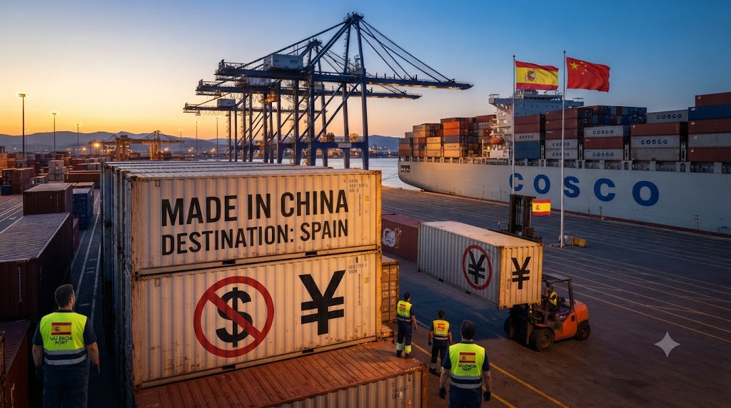 TheDailyCPEC's tweet photo. 🚨BREAKING: Spain moves toward using the Chinese yuan instead of the U.S. dollar in trade.