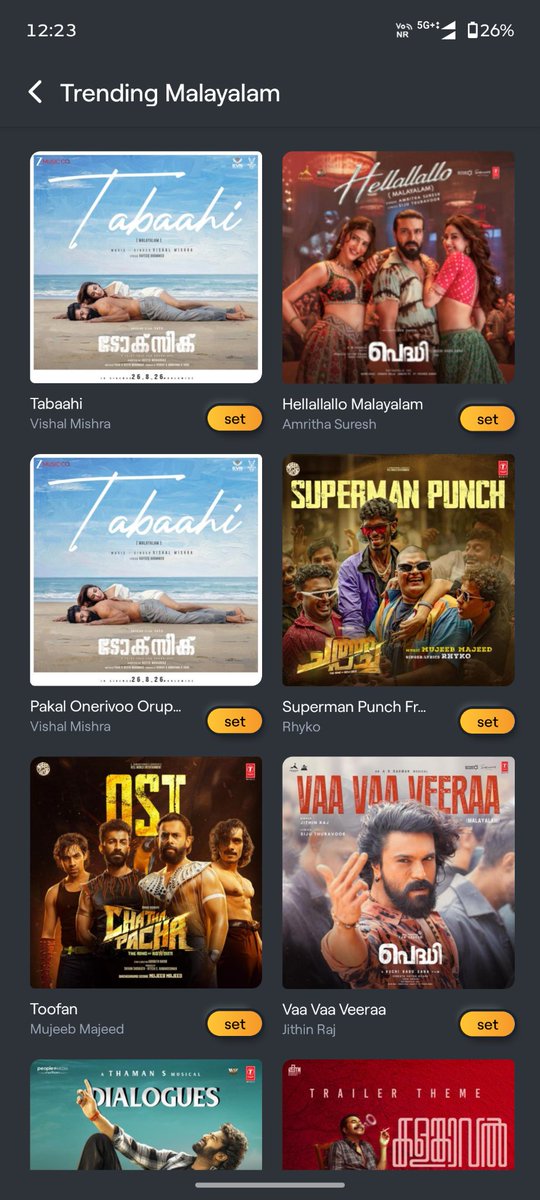 46jun_n's tweet photo. When it comes to #CallerTunes @ViCustomerCare is always outdated! where is "Kalyani" in this list? @ViNewsOfficial @reliancejio always wins 😀 https://t.co/DJf634K3yr