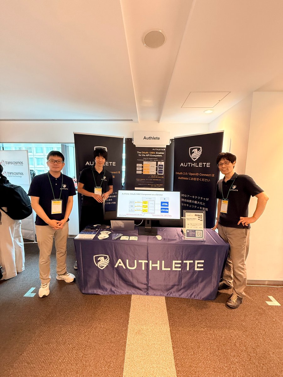 authlete_jp's tweet photo. 📢「デブサミ2026夏」2日目です!
ご参加の皆さま、ぜひAuthleteブースにお立ちよりください!
OAuth/OpenID Connectの実装・運用に関するご質問、Authlete APIに関するご質問などなど、弊社スペシャリストにお気軽にお尋ねください。
C会場横の展示ブースでお待ちしております!
#devsumi #Authlete https://t.co/VReJ99n0rk