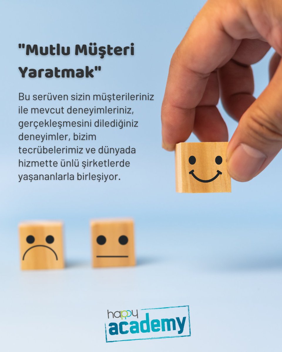 happyinsanka's tweet photo. "Mutlu müşteri yaratmak"
Bu serüven sizin müşterileriniz ile mevcut deneyimleriniz, gerçekleşmesini dilediğiniz deneyimler, bizim tecrübelerimiz ve dünyada hizmette ünlü şirketlerde yaşananlarla birleşiyor.

#happyacademy https://t.co/zDrHwdG5fs