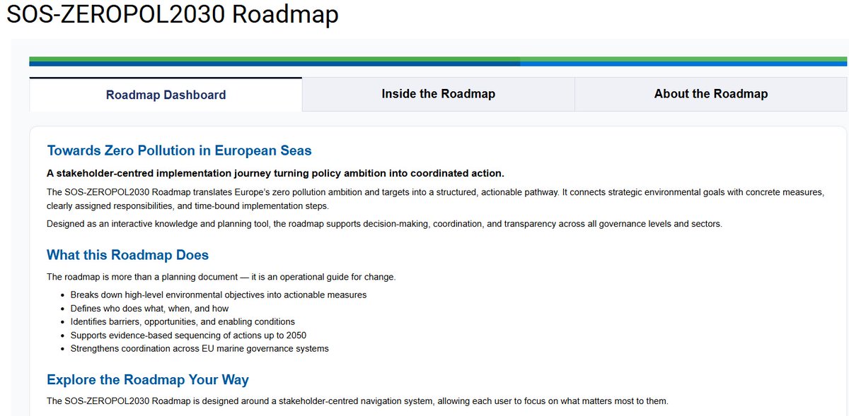 SourceToSeas's tweet photo. 🚀Our new interactive Roadmap turns Europe's ZeroPollution ambition into action! 

It helps policymakers, researchers, and stakeholders explore evidence-based pathways, responsibilities and actions to achieve cleaner, healthier European seas by 2050.

🔗 https://t.co/awjDFL9qRU https://t.co/wt8tTmNkc2