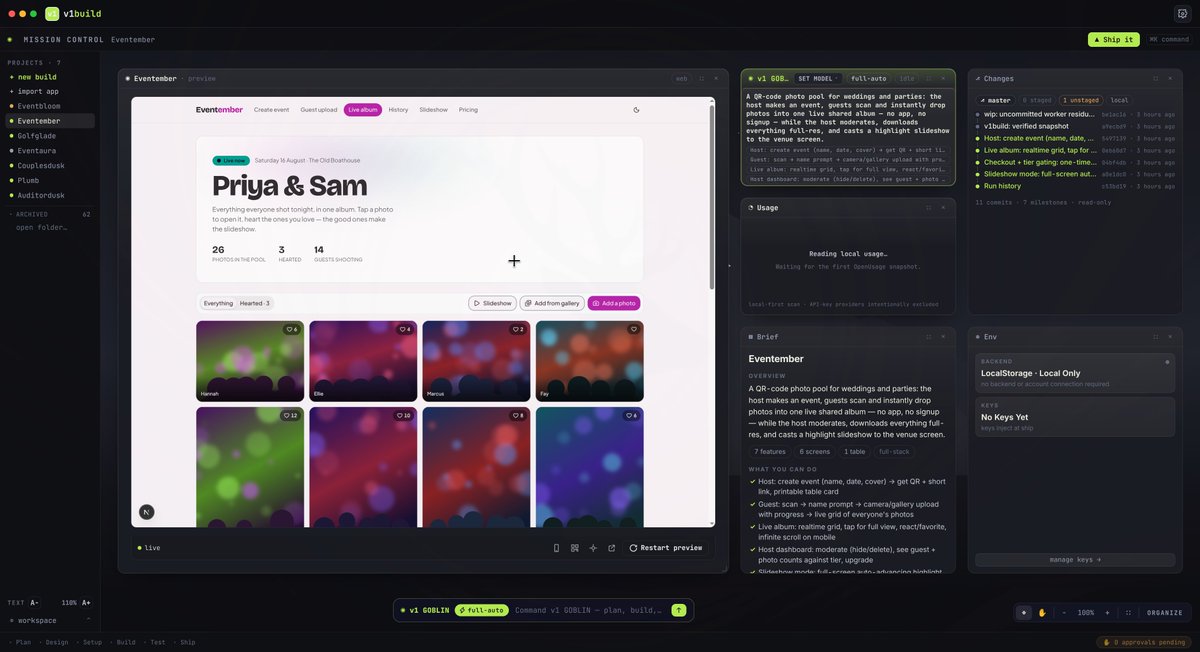 umership's tweet photo. trying to ship products shotgun-style, marketing locked in before a single line of code, only proven-market ideas with validated and proven MRR. fable to plan, Opus on frontend, GPT 5.6 sol on backend. Using codex image gen skills for generating images. https://t.co/9Geba1Kt1K