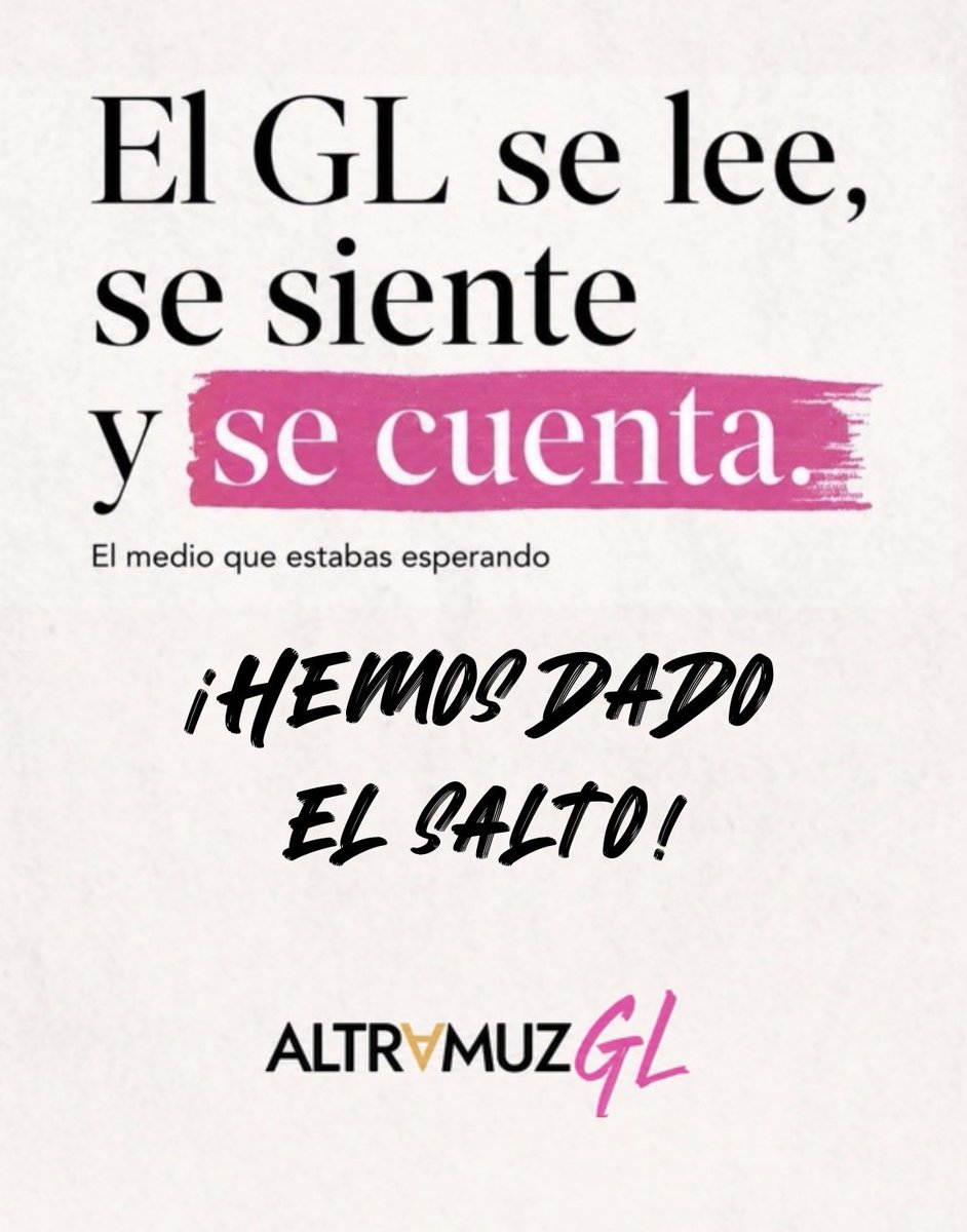 AltramuzGL's tweet photo. Llevábamos semanas queriendo contaros esto💖

AltramuzGL nace como editorial y Medio GL. 

Ya podéis comenzar a leer todos los artículos en nuestra web! 
https://t.co/g3F4asEVq6

#altramuzgl #girlslove #glthai #glseries #glbooklovers https://t.co/hXxFkjo4G4