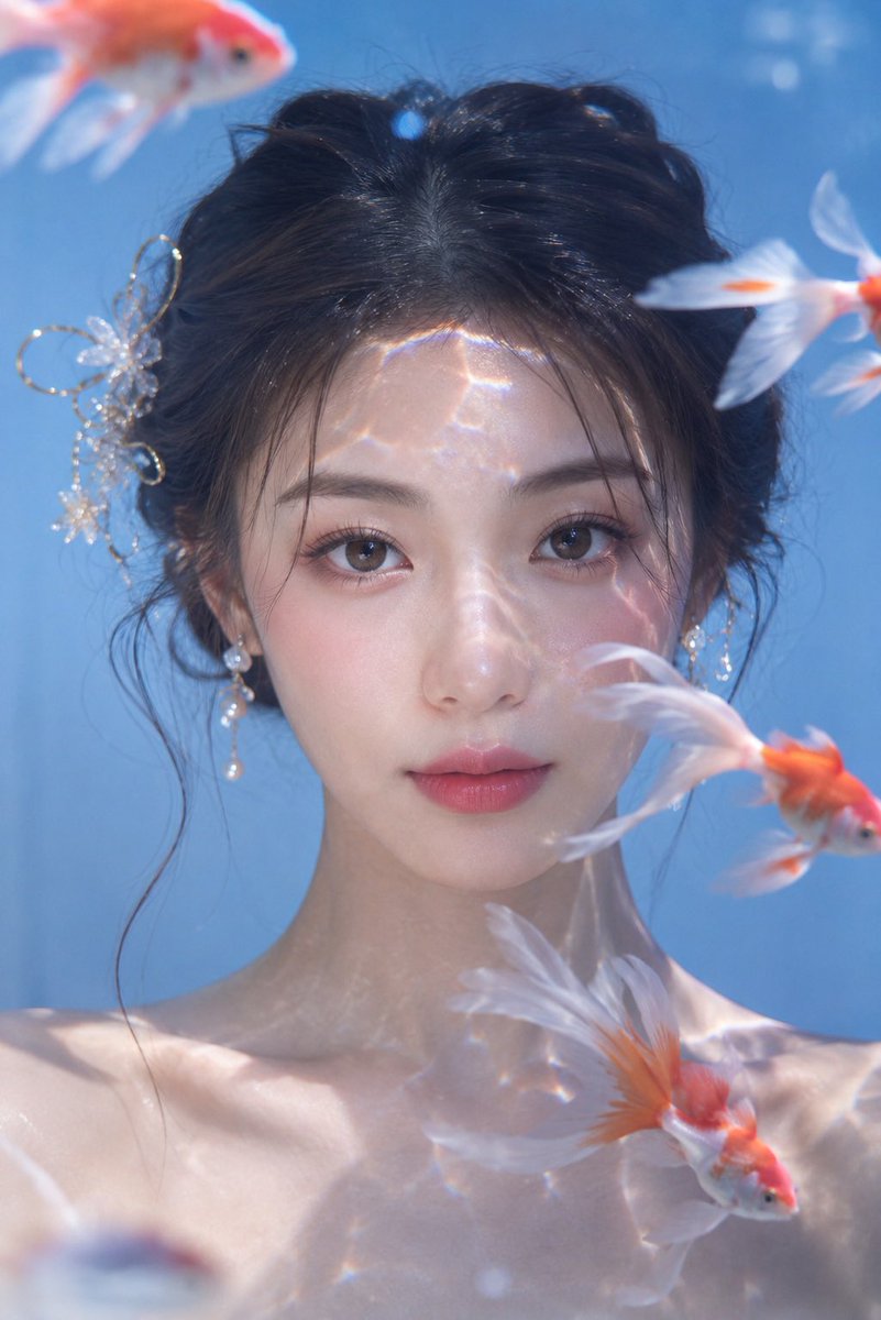 Aya_Lavender's tweet photo. 《光と影に揺らめく、金魚の水中世界》

心に泳ぐ金魚は 醜さで包まれぬよう
この夏だけの命と決めて
少しの時間だけでも
あなたの幸せを願ったの

—— 大塚愛「金魚花火」 https://t.co/OquQQMEkQ5