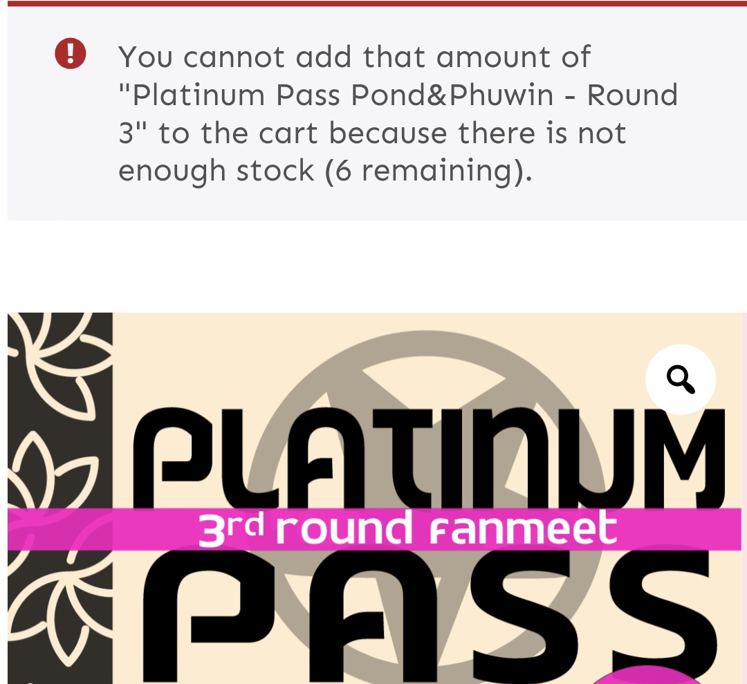 violetskyblu127's tweet photo. Only 6 Platinum passes left and PondPhuwin's 3rd round will be sold out as well🫪
They are so so loved 🩷

Anybody still need passes? You have to complete your purchases until Wednesday.

#PondPhuwin https://t.co/dCedWK7Pyy