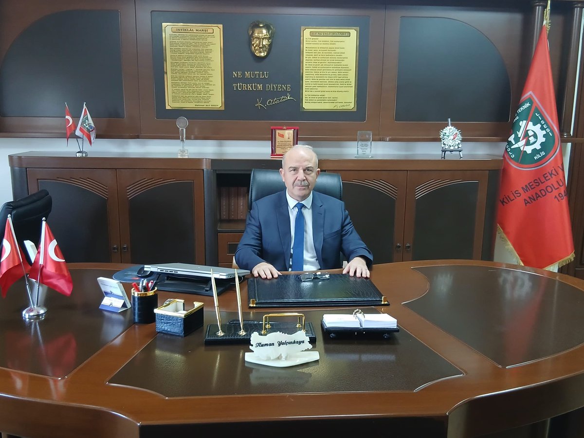 MtalKilis's tweet photo. Okul müdürümüz Sayın Numan Yalçınkaya
13.07.2026 tarihi itibarıyla görevine başlamıştır. Sayın müdürümüze yeni görevinde başarılar diliyor; görevinin kendisi, okulumuz, eğitim camiası ve öğrencilerimiz adına hayırlara vesile olmasını temenni ediyoruz. https://t.co/TCknyA3iq9