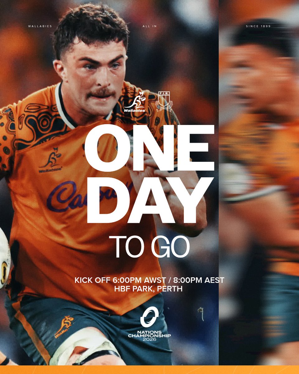 wallabies's tweet photo. Ready for battle 😤

🆚 Italy
📆 Saturday 18 July | 6:00pm AWST / 8:00pm AEST
📍 HBF Park, Perth
🎟️ https://t.co/FkBweiDe7P
📺 @Channel9  &amp; @StanSportAU

#WAtheDreamState https://t.co/1TFCuaiyir