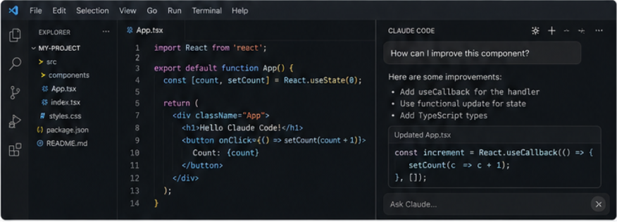 QuantumAIGyan's tweet photo. What can Claude Code help with?

💡 Generate code
💡 Explain complex code
💡 Refactor functions
💡 Debug issues
💡 Answer technical questions
All without switching between multiple tools.
4/5
#AIEngineering #DeveloperProductivity https://t.co/Zu2wJcmecG