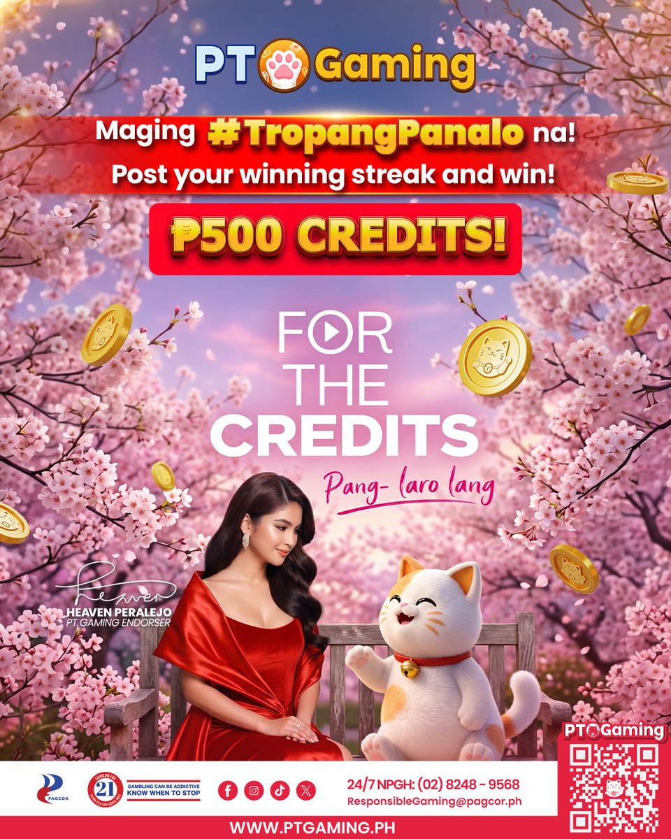 PTGamingph's tweet photo. Game na! Ipakita ang iyong #WinningMoment at patunayan na ang swerte, mas masaya kapag shine-share! 

Follow these steps to win: 
1️⃣ Join the Tropang PT Gaming Facebook Group:
https://t.co/93H4BKOyvi
2️⃣ Follow the PT Gaming Official Facebook Page:
https://t.co/AfQK0gDWhI
3️⃣ Share your winning moment!
Comment with:
✅ Screenshot of your winnings
✅ Your User ID
✅ Hashtag #TropangPanalo
✅ Tag 3 Tropang PT Gamers
4️⃣ 5 winners will be given out P100 credits each weekly.

Promo Period:
📅 July 16, 2026 – July 23, 2026

Terms and conditions apply:  
https://t.co/S6iOFjS6aK

💰 Download now to get ₱160,580 new player bonus & 1.5% unlimited cashback +2% slot return
iOS and Android: https://t.co/Ga7k986TiQ | Website: https://t.co/IaOSBYxvYI

#PTGaming #PTGamers  #WinningStreak #CreditsGiveaway