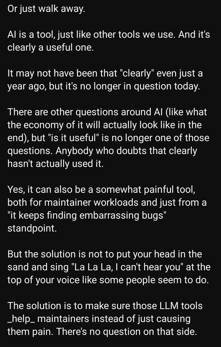 libra_adiantum's tweet photo. @oIinolivia Damn didn't know Linus Torvalds is apparently insulting "all programmers" https://t.co/ZmuqxLteJP