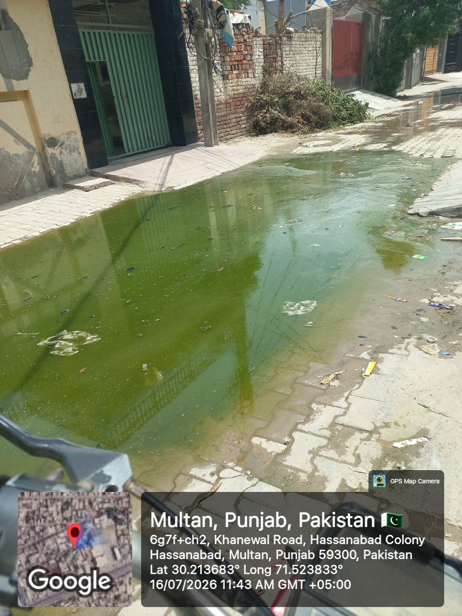 Adeeba30ao's tweet photo. @GovtofPunjabPK 
@SaimaFarooq 
@CMComplaintCell 
@MaryamNSharif 
@WASA_MLT1992 
Hasanabad gate no 1 gali no 1A khanewal Road multan https://t.co/vkYy0RyzQD