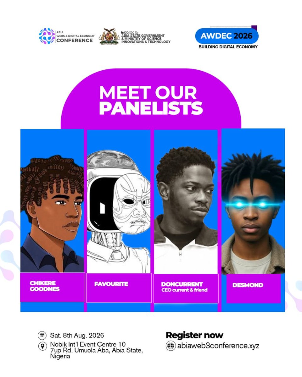 Abia_Web3Net's tweet photo. Everyone talks about Africa's digital future.

Let's talk about the infrastructure that will power it.

_Panel: Blockchain &amp; Web3 as Infrastructure for Africa's Digital Economy_

Join our panelists and host as they explore practical solutions for Africa's digital economy. https://t.co/a6fvzt2Lf8