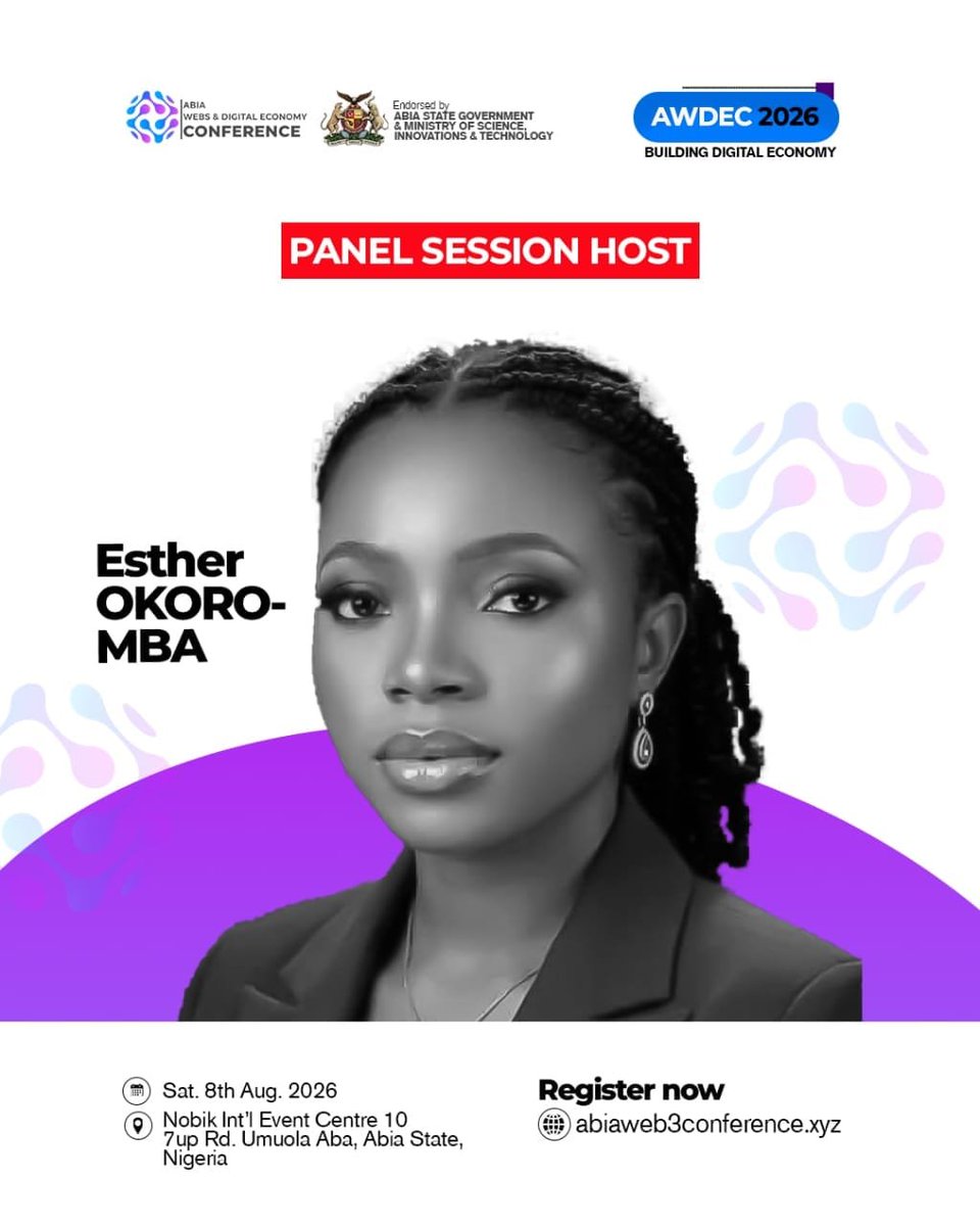 Abia_Web3Net's tweet photo. Everyone talks about Africa's digital future.

Let's talk about the infrastructure that will power it.

_Panel: Blockchain &amp; Web3 as Infrastructure for Africa's Digital Economy_

Join our panelists and host as they explore practical solutions for Africa's digital economy. https://t.co/a6fvzt2Lf8