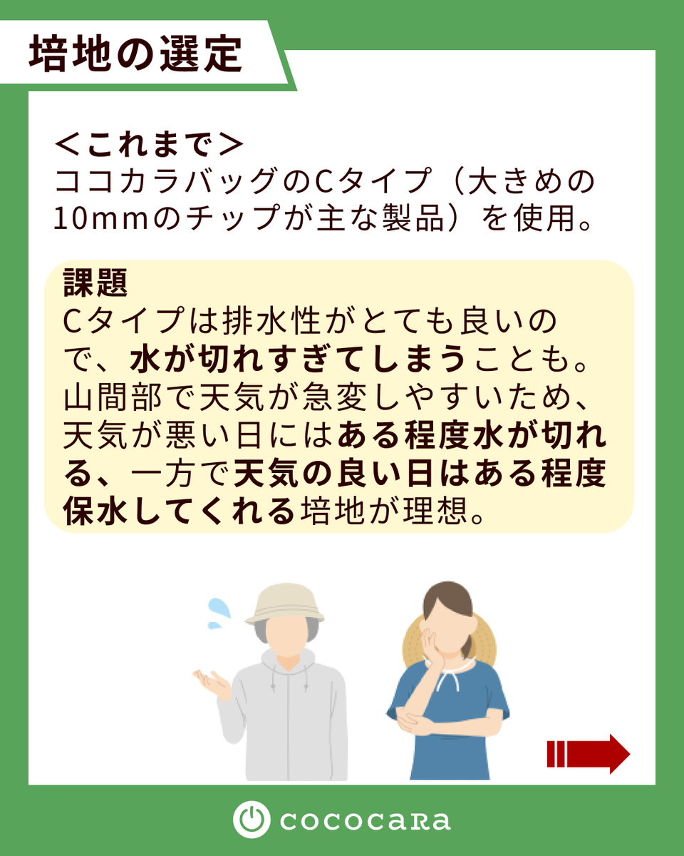cococaRa2016's tweet photo. 【🌱導入事例のご紹介🌱】
熊本県の山間部で大玉トマトを栽培されている中島農園の中島様。費用を抑えられる新たな設置方法によりココカラバッグでトマトを栽培されています。また、地域の気候特性から排水性と保水性を兼ね備えた「Xタイプ」をご利用中。　公式サイトでは記事全文をご覧いただけます。 https://t.co/u9KyHKfvLd