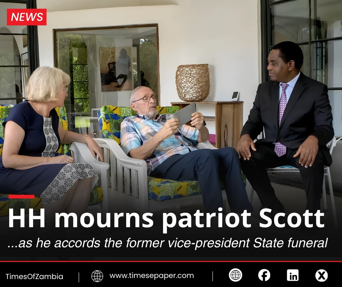 timesofzambia's tweet photo. Former vice-president Guy Scott to receive a State funeral. President Hichilema described him as a true Zambian patriot who loved the country. Dr Scott died yesterday at 82 after an illness at his Lusaka farm.
#GuyScott #Zambia #TOZNews https://t.co/vtacA1Tjpv
