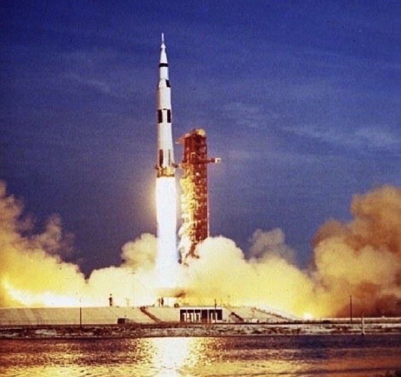 FXMC1957's tweet photo. 16 July 1969. Apollo 11 blasted off from NASA’s Kennedy Space Centre to begin the 1st human mission to land on the moon. On board were astronauts Neil Armstrong, Edwin "Buzz" Aldrin and Michael Collins. https://t.co/XFSw1WW9i4