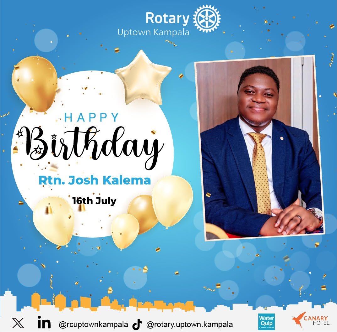 rcuptownkampala's tweet photo. Let’s celebrate @Drkalemajosh  on his new age  
Dear Rotarian, may you have an amazing day and an amazing year, may you accomplish all that you have ever wanted and remember this as your best year there was💃🏻💃🏻💃🏻💃🏻
We celebrate you and we love you and of course we miss you at Uptown❤️
We look forward to seeing you this Friday fellowship and as well on the watch party as Spain teaches Argentina a lesson they will new forget🤭

Cheers to an amazing year
#RotaryEyamba
#theUptownLife