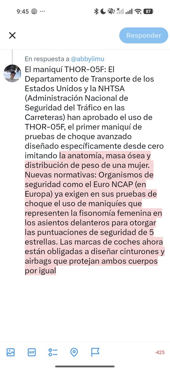 orens99's tweet photo. @abbyiimu El maniquí THOR-05F: El Departamento de Transporte de los Estados Unidos y la NHTSA (Administración Nacional de Seguridad del Tráfico en las Carreteras) han aprobado el uso de THOR-05F, el primer maniquí de pruebas de choque avanzado diseñado específicamente desde cero imitando https://t.co/UMDylC4lsU