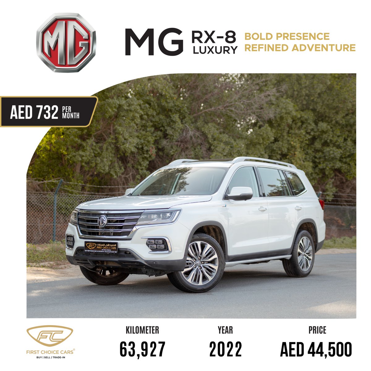 fccarsuae's tweet photo. Buy 2022 MG RX-8 LUXURY Sharjah | 63,727 KM | SUV | First Choice Cars Visit: https://t.co/fUIbyPbPux #MG #uae #luxurycars #firstchoicecars #dubai #sharjah #usedcars https://t.co/U443eu4cWB