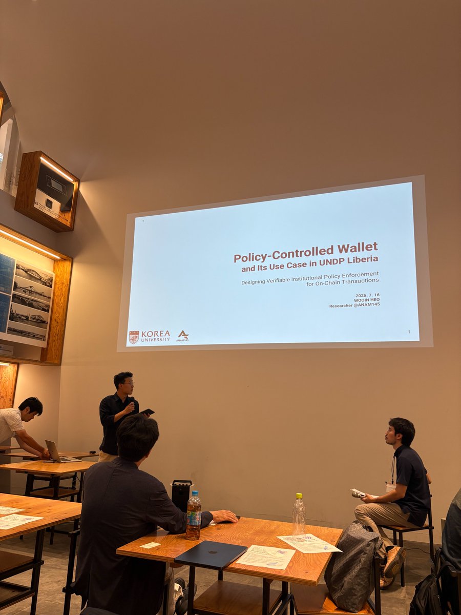 anam145official's tweet photo. [1/4]

Part 2 begins 💡

The safer, more convenient Web3 we talked about in Part 1? 

Now each cell shows how it's built

Decentralized identity → Camport
Policy control for institutions → ControlRail
Runtime security → SignTrail

One by one in the thread below  👇

#Anam145 #BlockchainWorkshop #UniversityOfTokyo #DID #InstitutionalWeb3 #Web3Security
