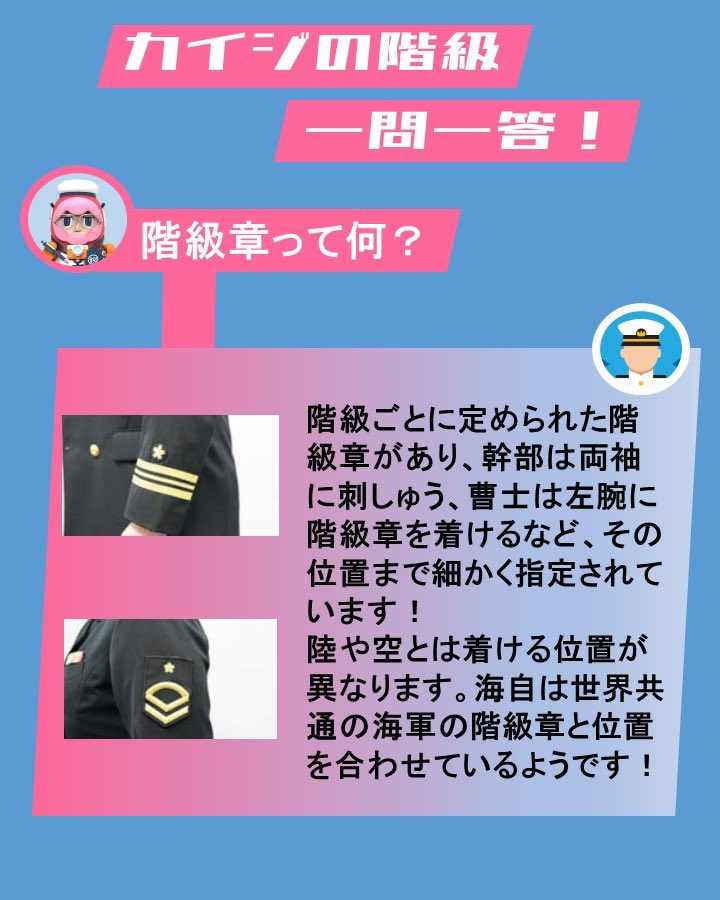 海上自衛隊の階級について、ぼくが取材してきたので、 わかりやすく